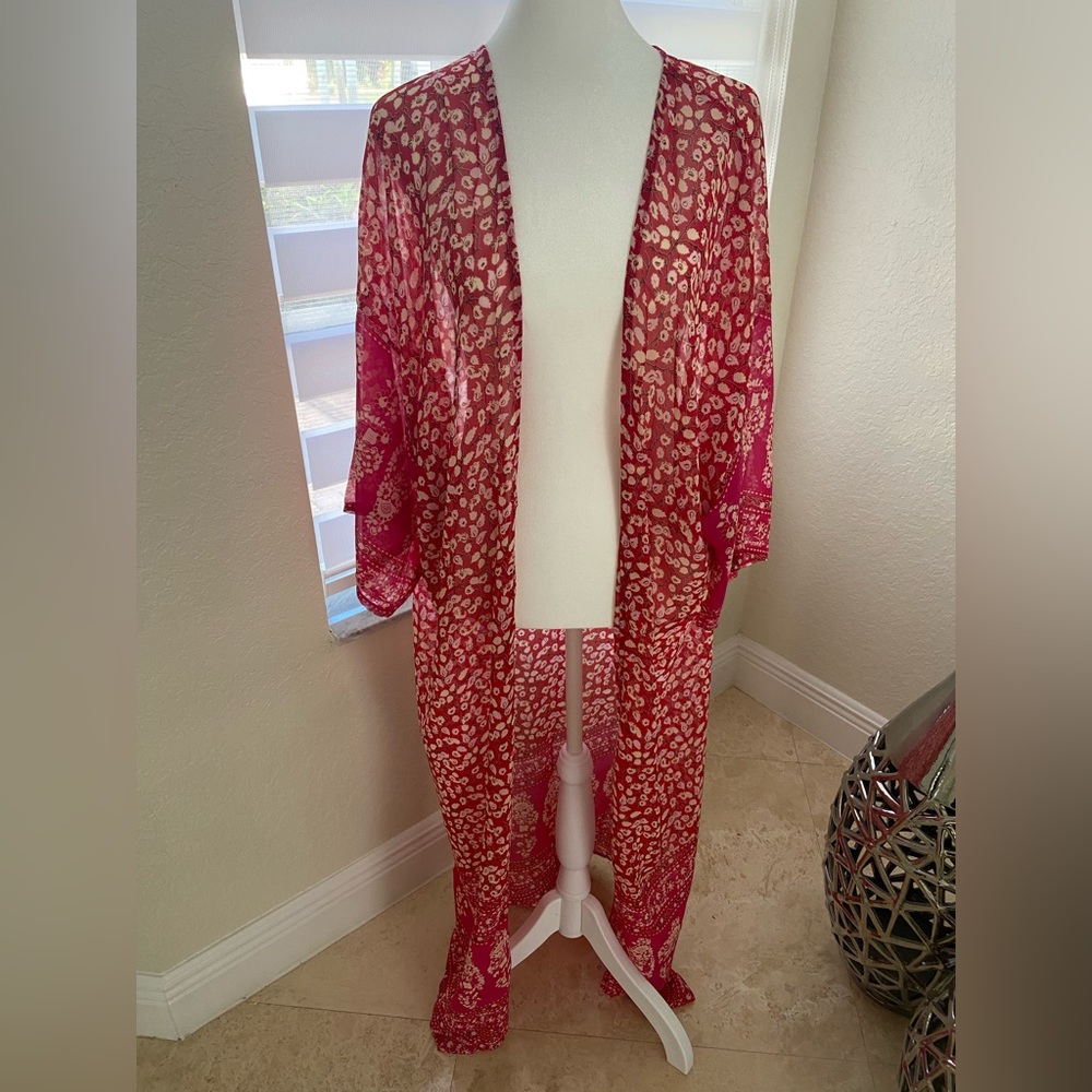Boho Long Open Cardigan - Picture 3 of 3